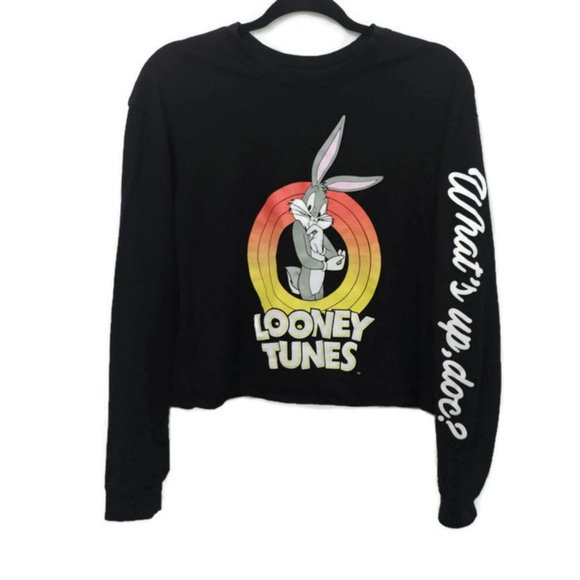 Warner Bros. Tops - Looney Tunes Cropped front/back Graphic tee L
